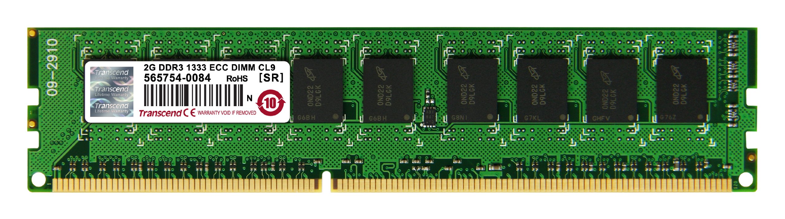トランセンドジャパン 法人(ビジネス)向け 業務用/産業用 Samsung DRAM搭載 DDR3-1333 ECC-DIMM 1Rx8 2GB 1.5V 3年保証 TS256MLK72V3N