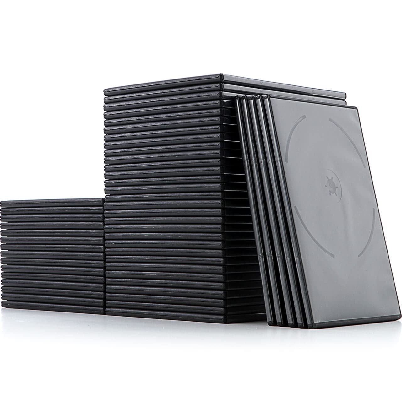 サンワダイレクト DVDケース スリム 2枚収納 50枚セット 7ｍｍ厚 トールケース ブラック 200-FCD040BK