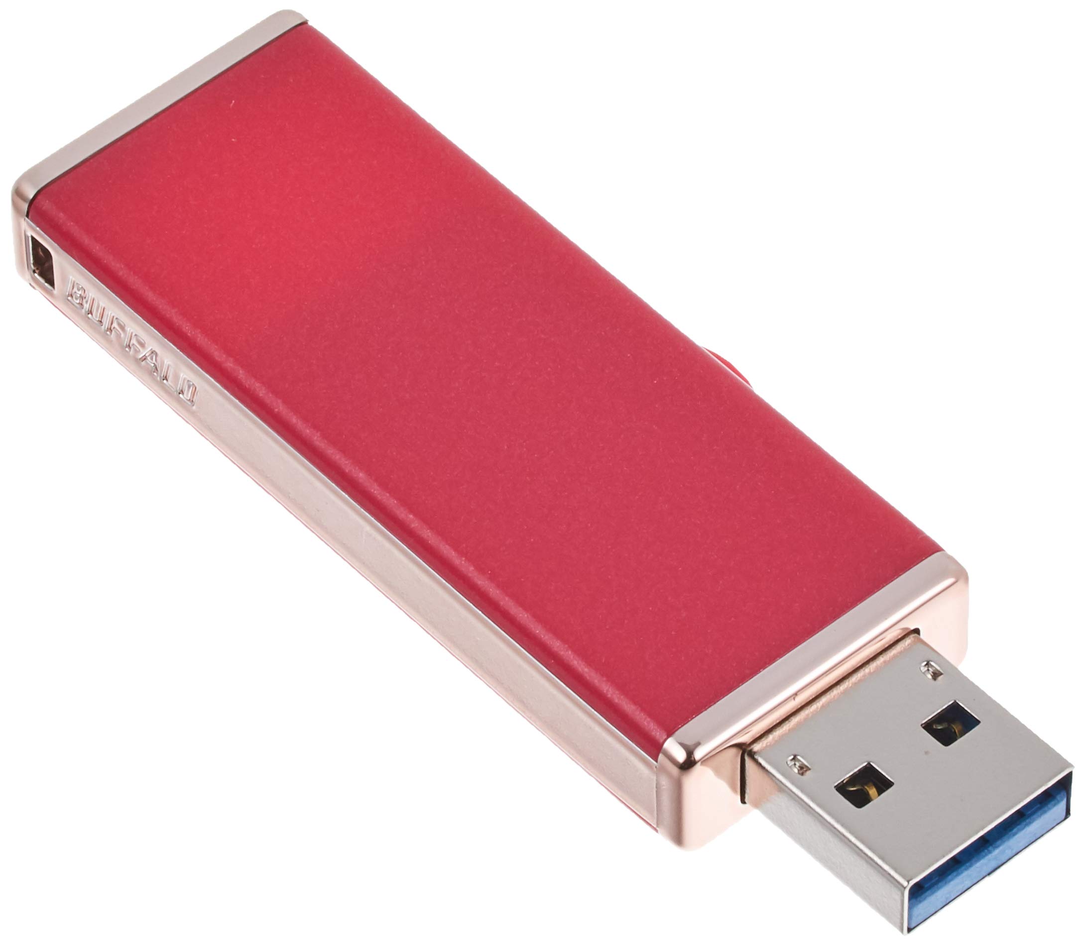 BUFFALO 女性向け キャップレスデザイン USB3.0用 USBメモリー 32GB グロスピンク RUF3-JW32G-GP