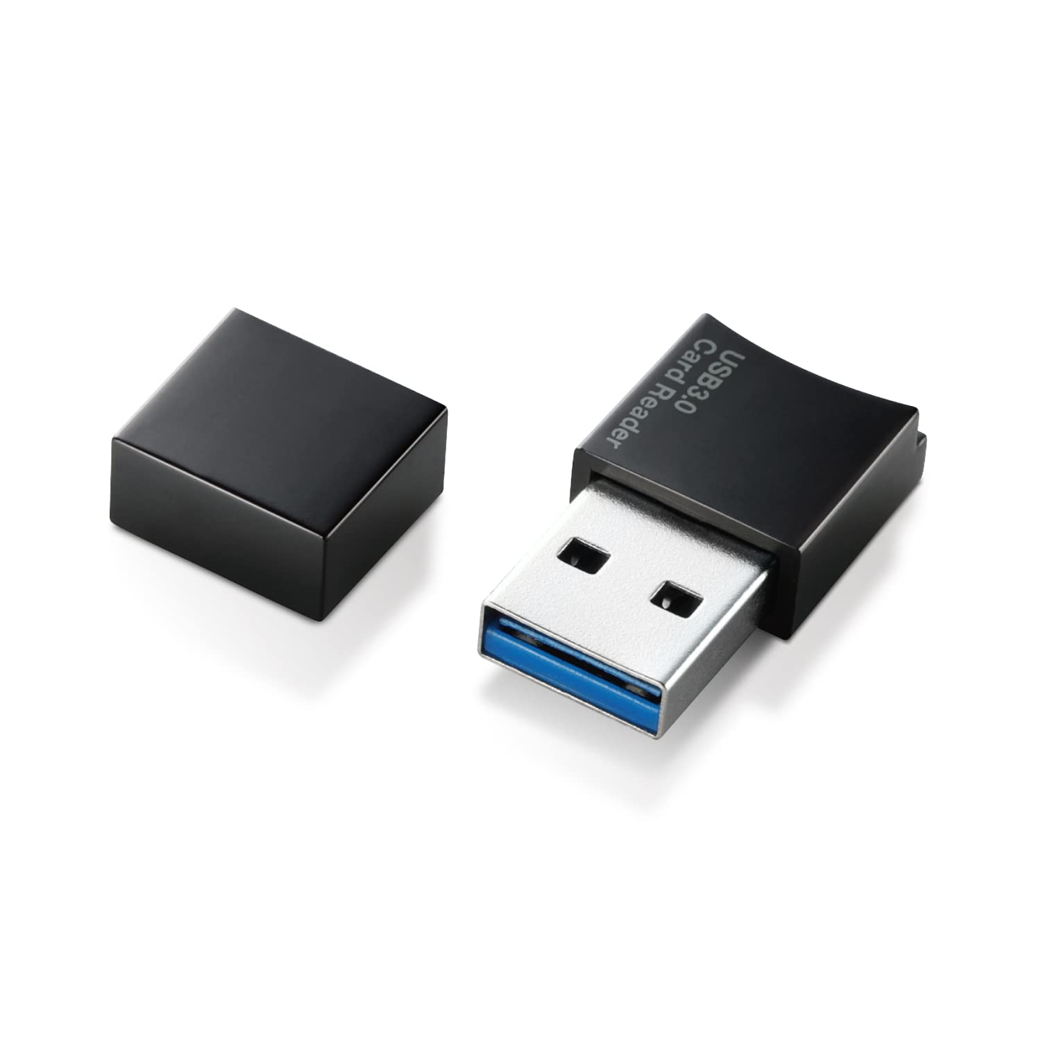 エレコム カードリーダー USB3.0 9倍速転送 microSD用 コネクタキャップ付 コンパクト設計 ブラック MR3-C008BK