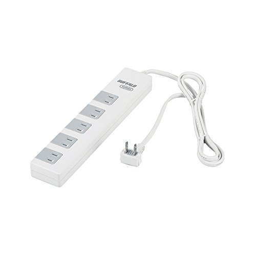 バッファロー BUFFALO 2ピン式電源タップ 10個口タイプ 雷サージ防止/集中スイッチ付 1.5m ホワイト BSTAPSD21015WH