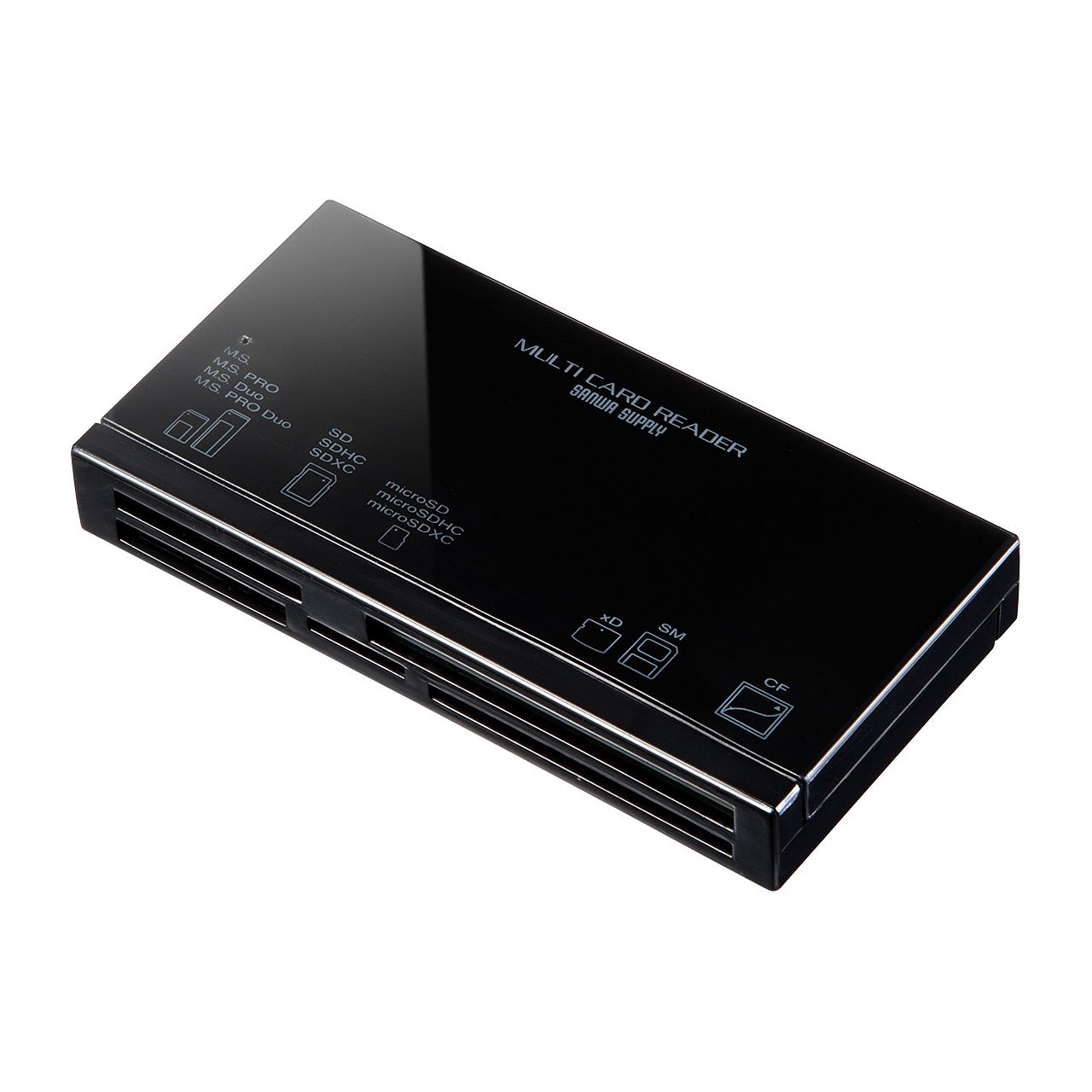 サンワサプライ USB2.0 カードリーダー xD・スマートメディア(3.3V)/SD/microSD/MS/CF(TypeI)対応 ADR-ML18BKN