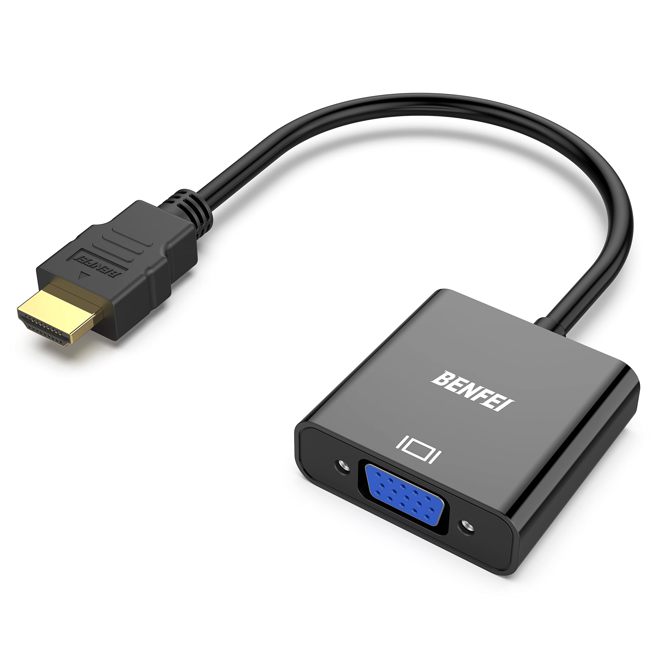 BENFEI HDMI-VGA(D-SUB)アダプター (オスからメス、逆方向に非対応) 1080pフルHD HDMI to VGAアダプタ コンピューター、デスクトップ、ノ