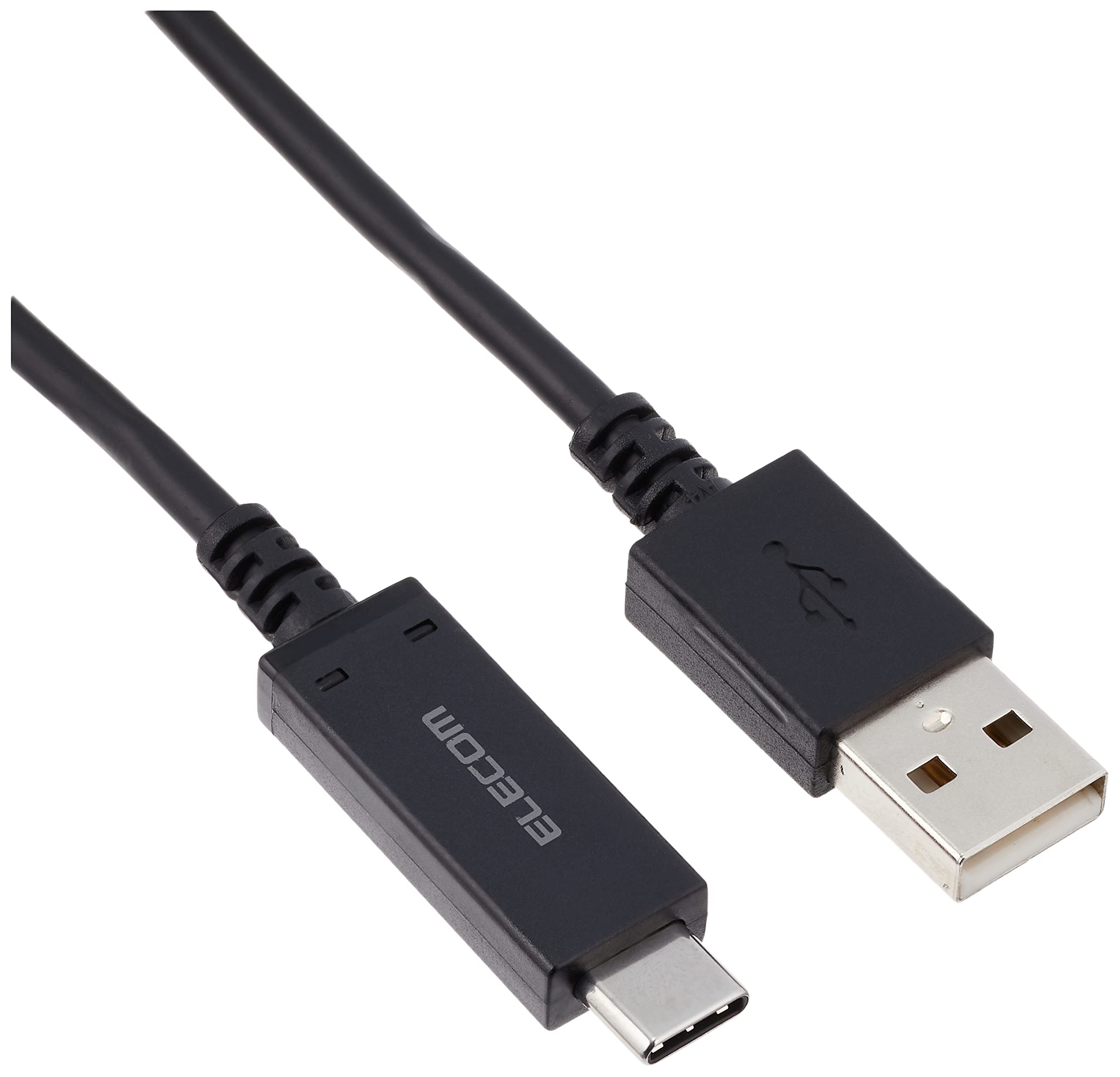 エレコム USB TYPE C ケーブル タイプC (USB A to USB C ) 温度検知機能付 USB2.0準拠品 0.7m i Phone15 対応検証済 ブラック MPAーAC07SNBK