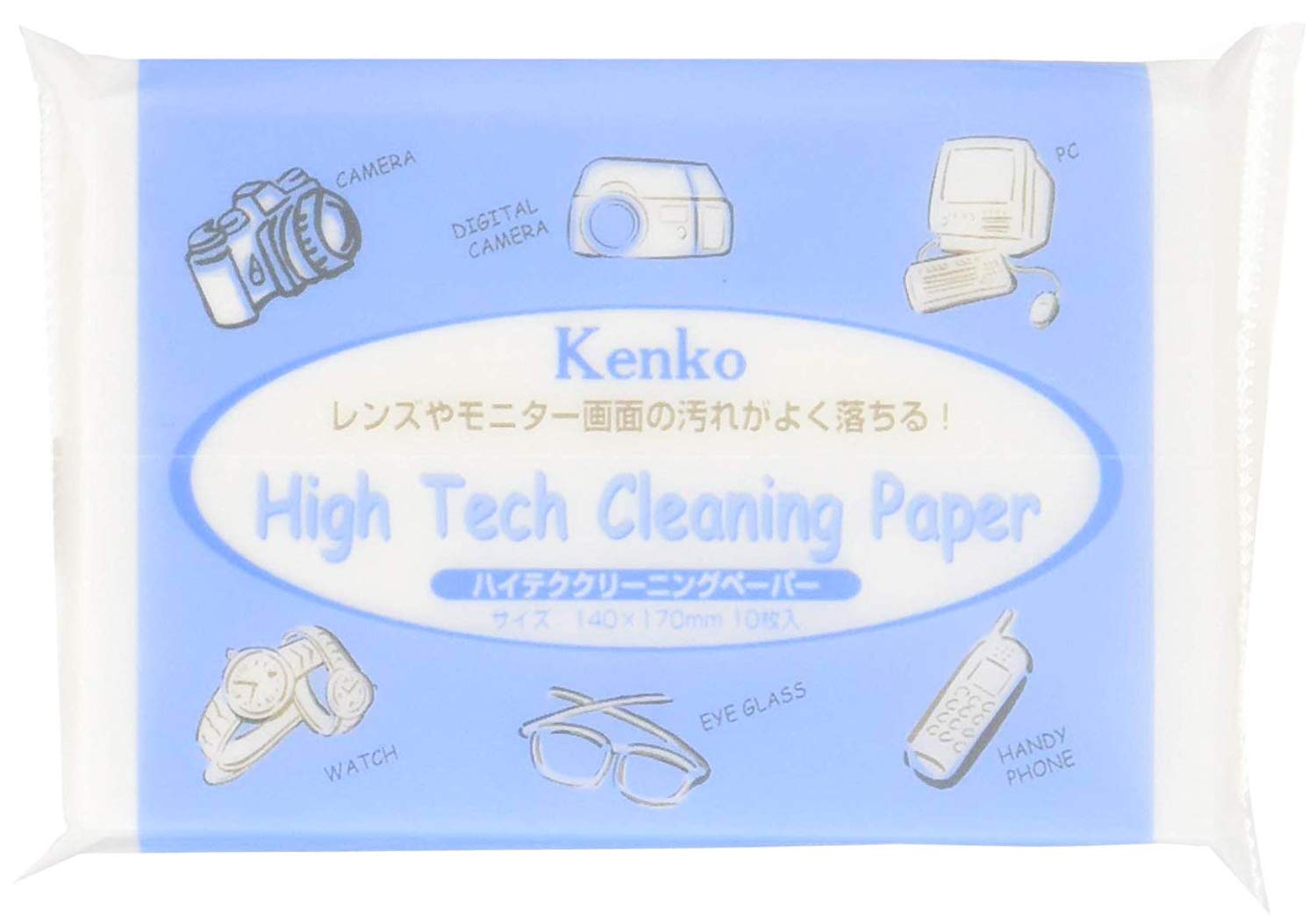 Kenko クリーニング用品 ハイテククリーニングペーパー お徳用5個セット 10枚×5個 872475