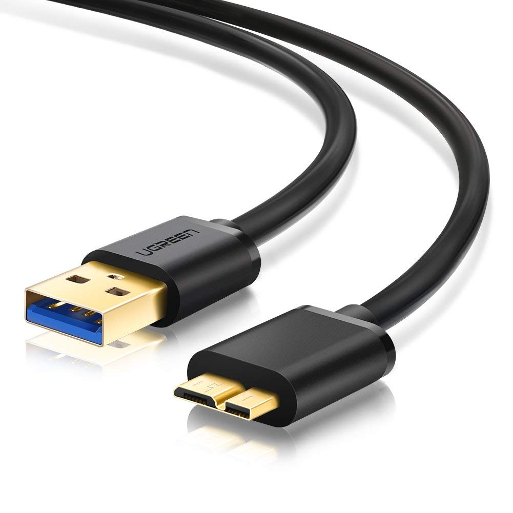 UGREEN USB3.0 MicroB USBケーブル タイプAオス - マイクロタイプBオス 高速転送と急速充電 外付けHDD SSD Blu-ray BDドライブ デジカメ