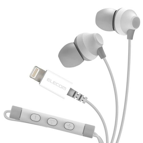 エレコム イヤホン Lightning ライトニング i Phone 10mmドライバ Fast Music F12Cシリーズ マイク付き ホワイト EHP-LF12CMXWH