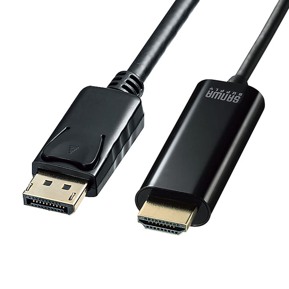 サンワサプライ DisplayPort-HDMI変換ケーブル(DisplayPortオス-HDMI オス) HDR対応 3m ブラック KC-DPHDRA30