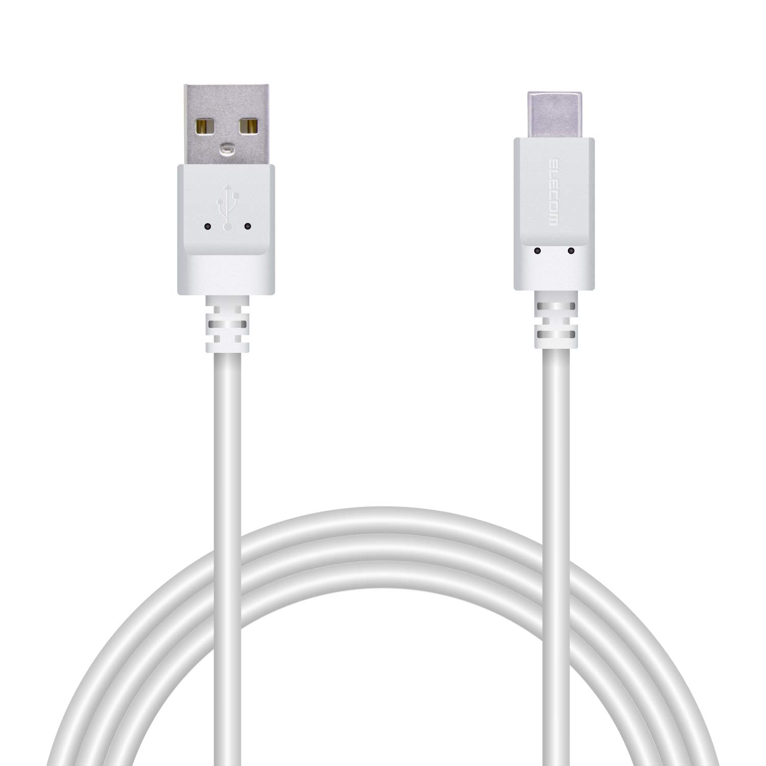 エレコム Type-C ケーブル 形状記憶でまとまるケーブル Type-A to Type-C (スマホ用) 認証品 抗菌 1m i Phone15 対応検証済 ホワイト MPA-MAC10NWH