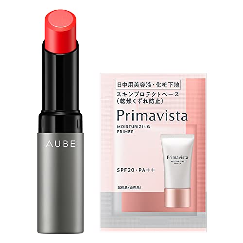 AUBE(オーブ) タイムレスカラーリップ05+おまけ付セット 口紅 05 レッド系 3.8グラム (x 1)