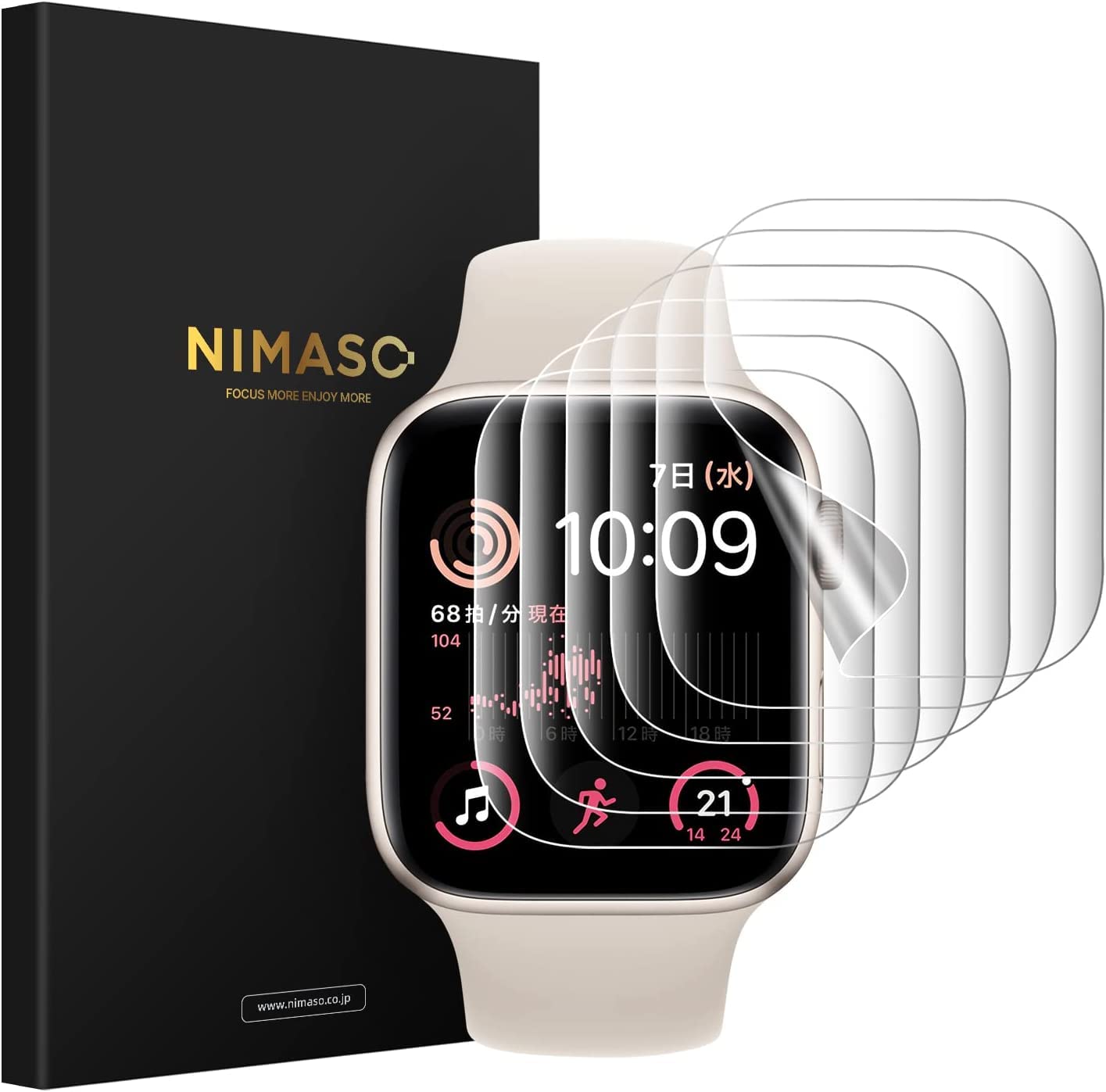 6枚組 NIMASO 液晶 保護 フィルム 38 / 40mm Apple Watch series SE / 6 / 5 / 4 / 3 対応 アップルウォッチ 用 NSW21C203