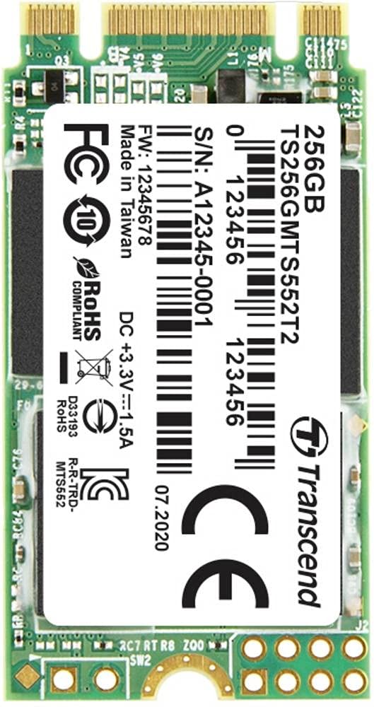 トランセンドジャパン 業務用/産業用 組込向け M.2-2242 SSD/B+M Key 256GB SATA3 6Gb/s BiCS4 3D TLC NAND採用 高耐久 3年保証 TS256GMT