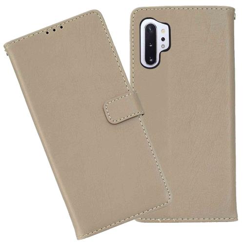 Anrek Samsung Galaxy Note10+ SC-01M/SCV45/ 兼用 ケース 手帳型 カバー (グレー) ギャラクシーノート 10プラス 手帳型ケース 財布型 スタンド機能付き 