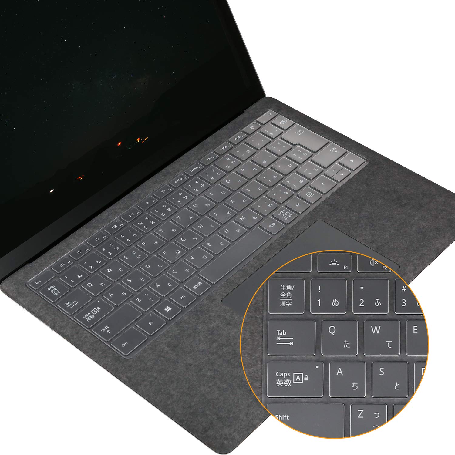 Microsoft Surface Laptop 5/ Laptop 4/ Laptop 3 13.5/15 インチ 対応 キーボードカバー 日本語JIS配列 保護 フィルム 超薄型 超耐磨 防