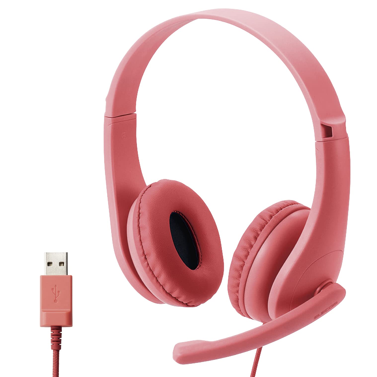 エレコム ヘッドセット 子供用 マイク付き USB接続 子どもの耳に配慮した出力音圧レベル レッド HS-KD01URD 幅121×奥行43×高さ122mm(ケ