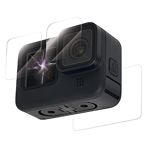 エレコム Go Pro HERO11/10/9 Black ガラスフィルム セラミックコート 0.22mm 防指紋 光沢 AC-GP9BFLGGCS