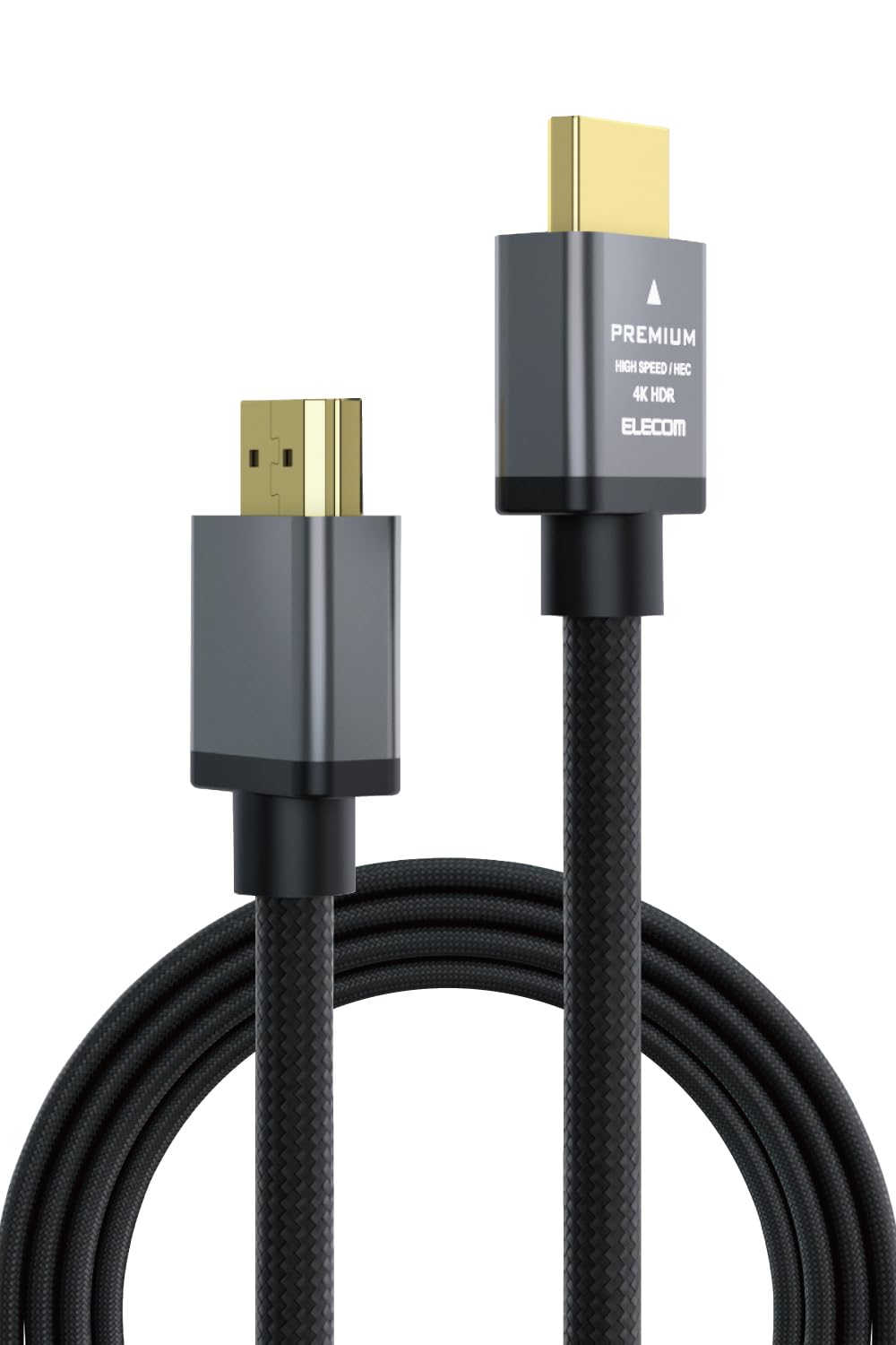 エレコム HDMI ケーブル プレミアム Ver2.0 曲げに強い ナイロンメッシュ 3ｍ 4K・2K Premium HDMI(R) Cable規格認証済み アルミコネクタ