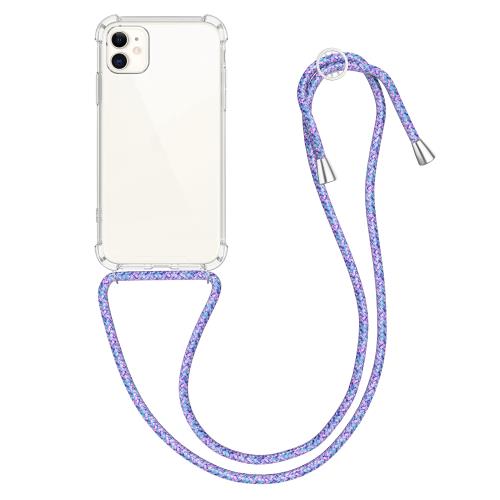 kwmobile スマホショルダー Apple i Phone 11対応 ケース - ショルダー クリア TPU カバー ストラップ付き - 肩掛け 首掛け 耐衝撃