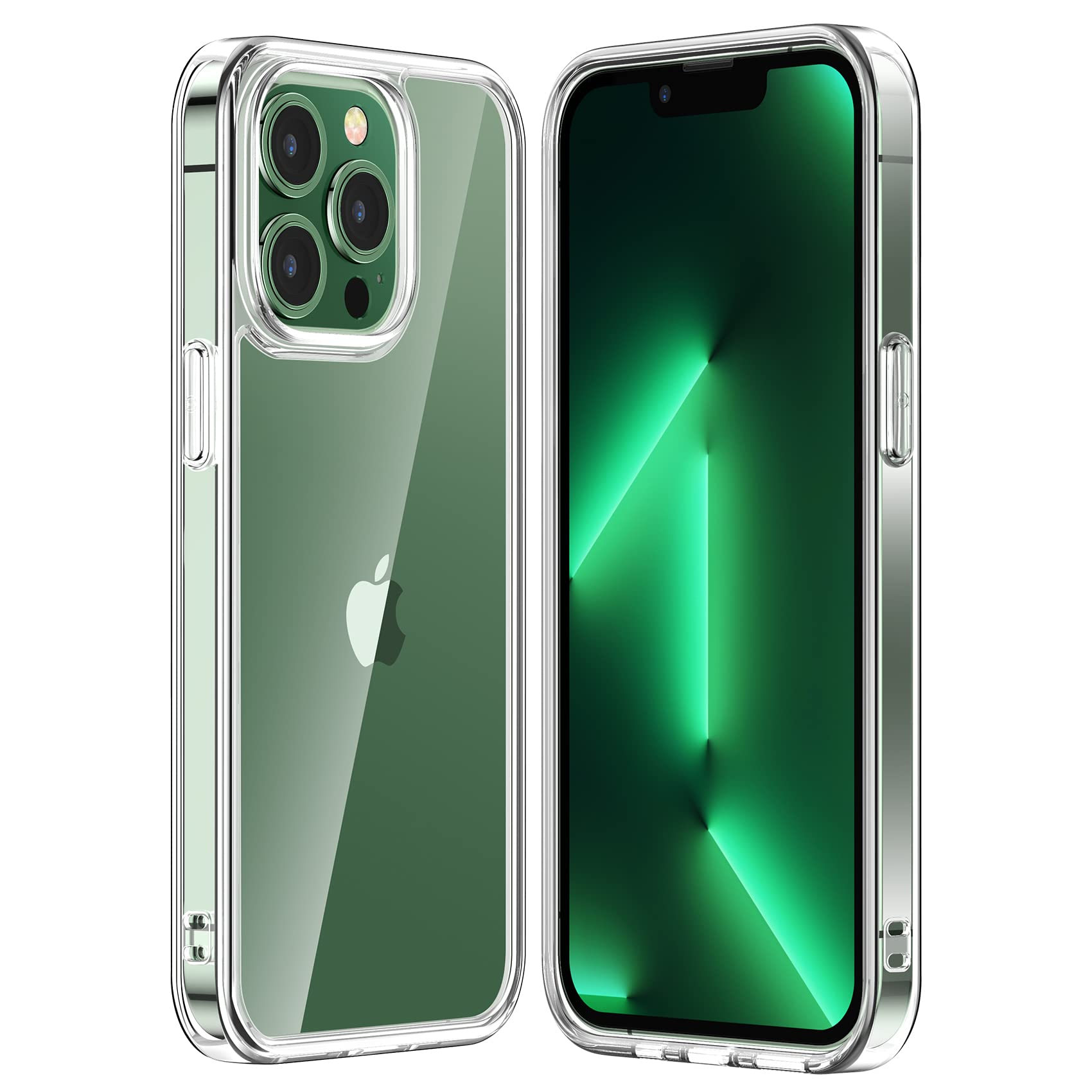 NIMASO ケース i Phone 13 Pro 用 カバー 背面 強化ガラス バンパー TPU クリア 6.1インチ用 NSC21H313