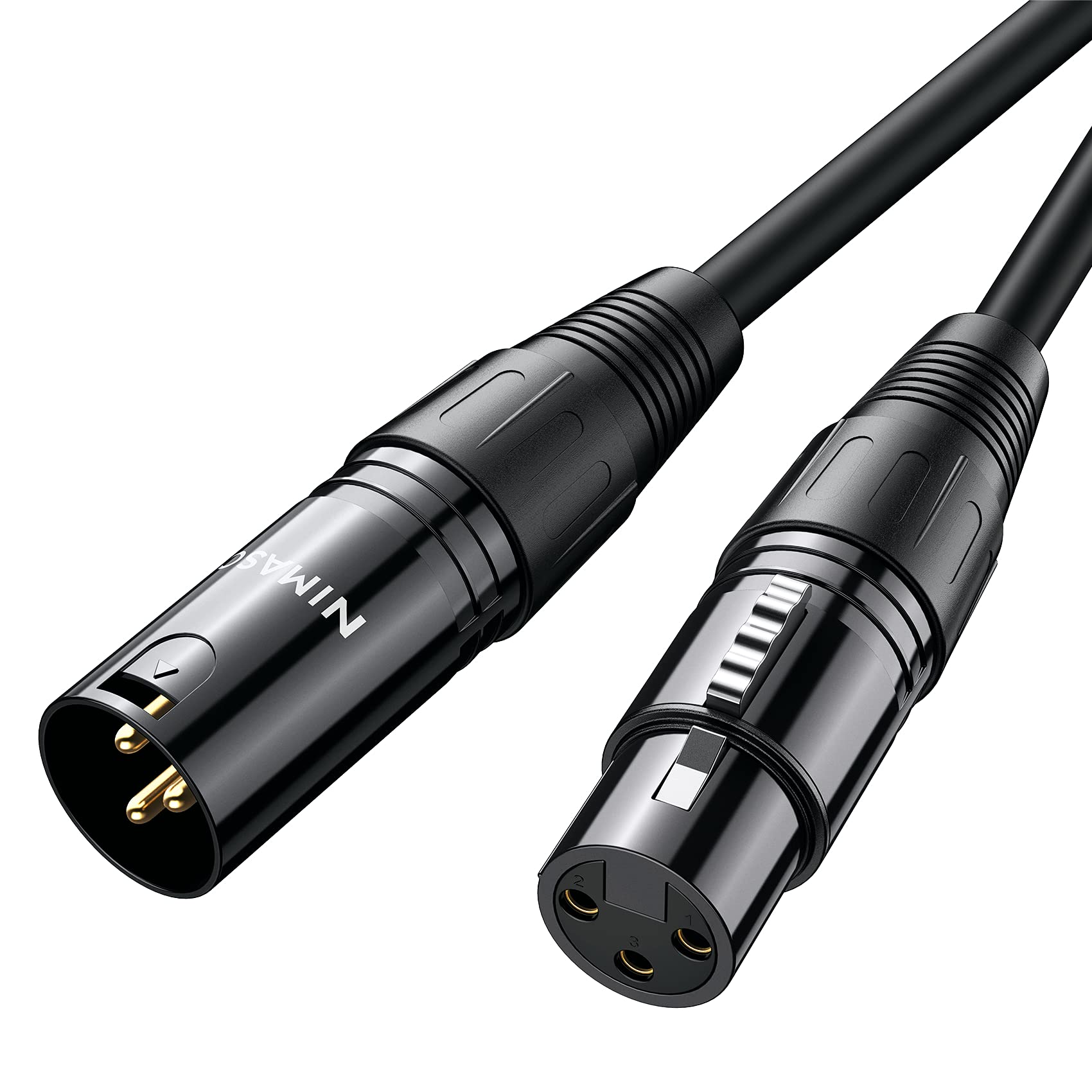 NIMASO マイクケーブル XLR ケーブル キャノンケーブル (3.0M) マイク 延長 オス-メス XLRバランス接続 マイク録音用 コンデンサマイク、AVアンプ、スピーカー等の録音デバイスに対