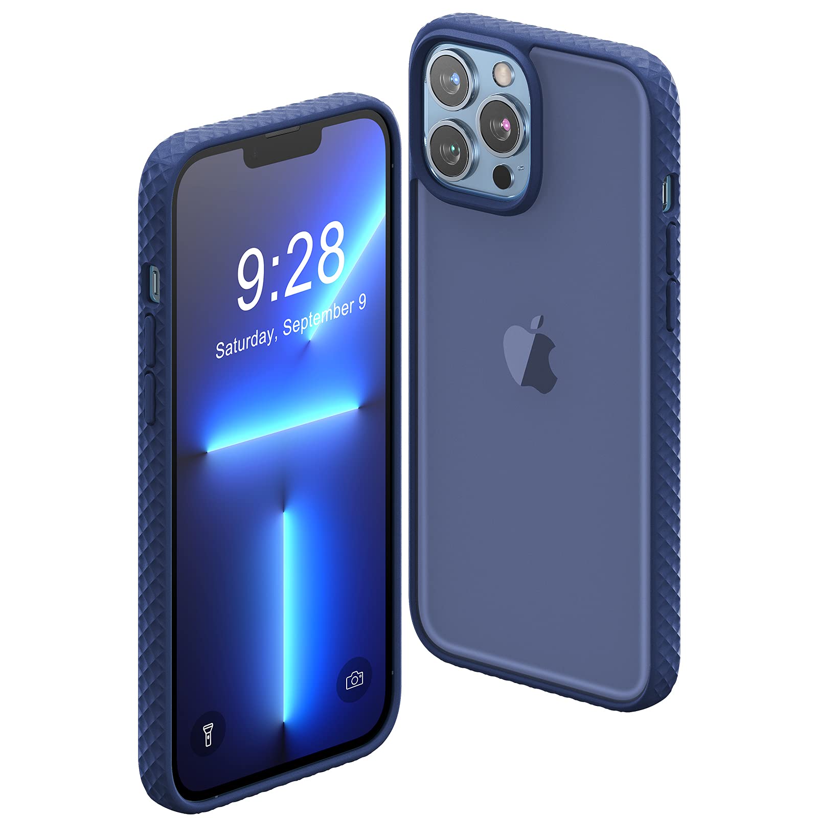 INFILAND iphone13 pro ケース 半透明 マット感 黄ばみ無し 耐衝撃 ワイヤレス充電対応 レンズ保護 軽・薄型 2021年 アイフォン13Pro Max