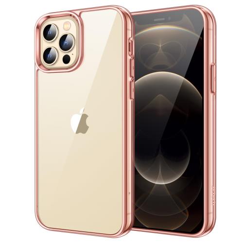 JEDirect i Phone12Pro Max ケース (12 Pro Max 6.7インチ専用) 黄ばみなし 衝撃吸収 バンパーカバー 傷つけ防止 クリアバック (ローズゴールド)