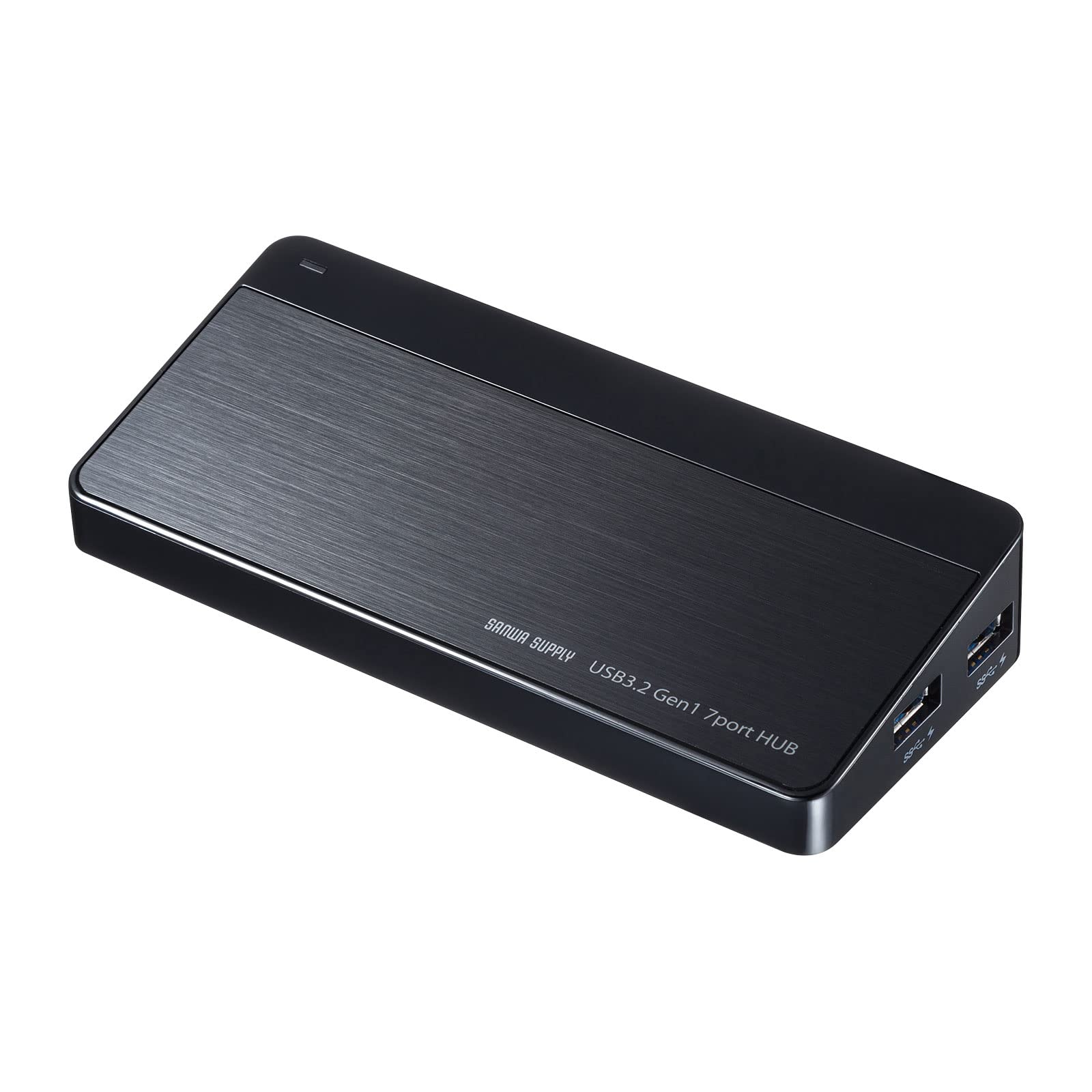 サンワサプライ USBハブ (USB3.2Gen1) 7ポート(充電ポート×2搭載) セルフパワー USB-3H706BK ブラック