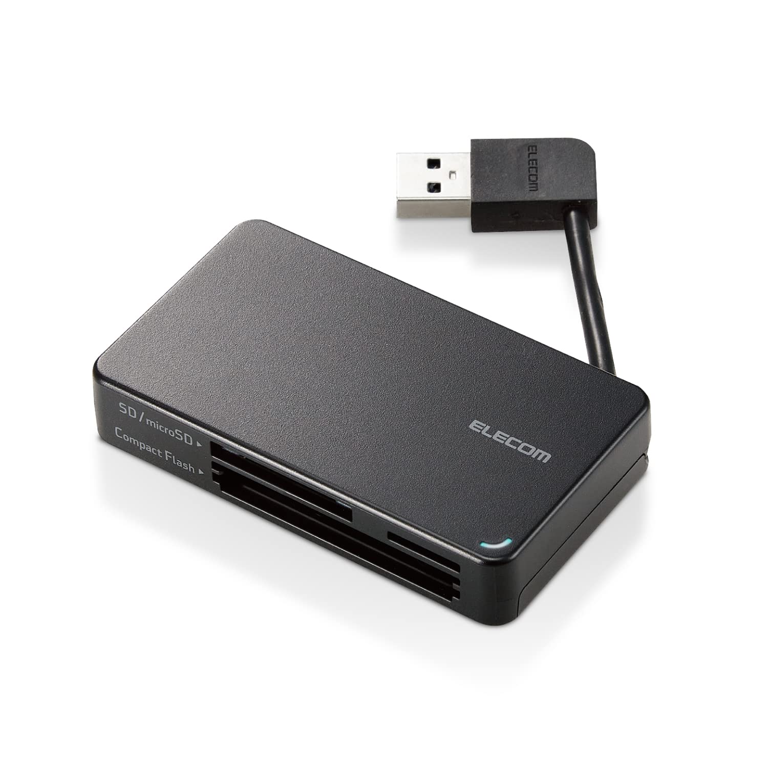 エレコム カードリーダー USB3.0対応 37+5メディア対応 ケーブル長6cm ケーブル収納 SD/microSD/CF他 ブラック MR3-K303BK