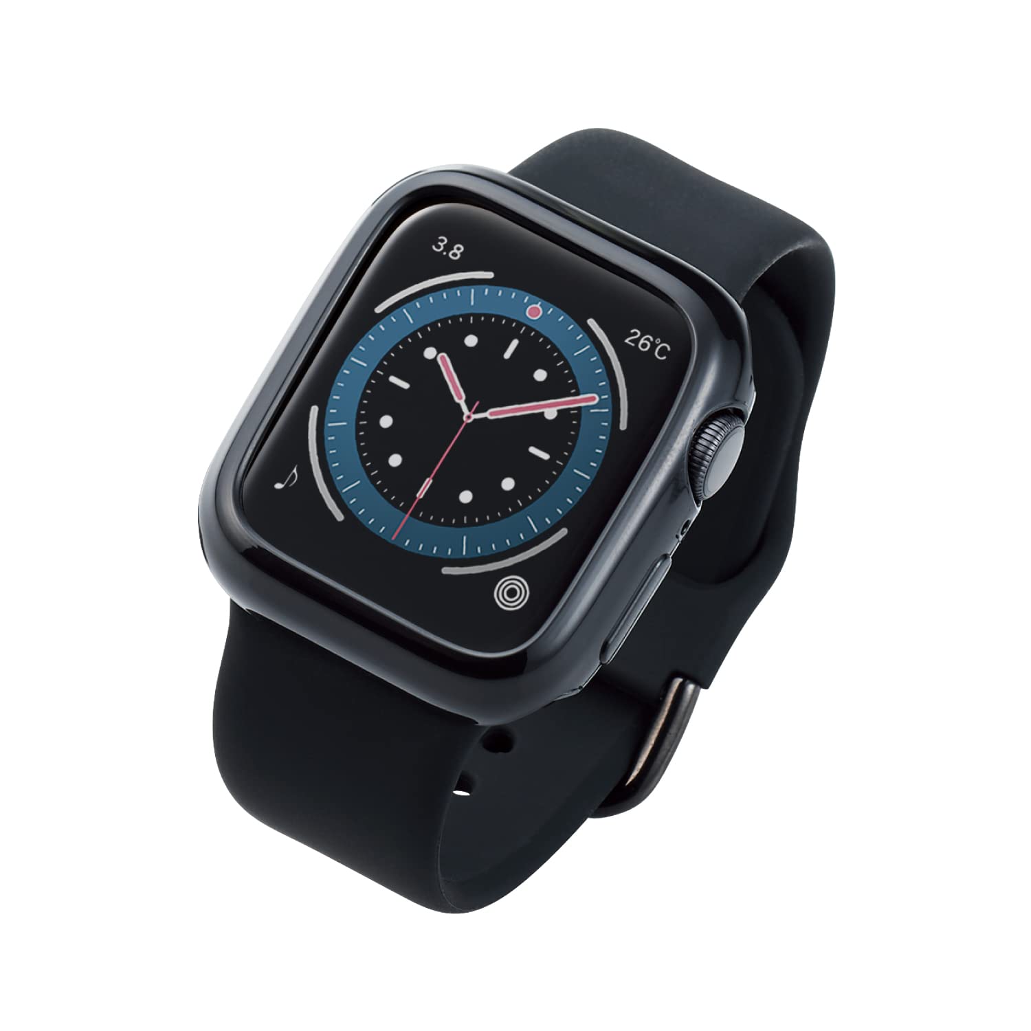 エレコム Apple Watch (アップルウォッチ) ケース バンパー 40mm [Apple Watch SE2 SE 6 5 4 対応] ソフト フィルム兼用可 ブラック AW-20SBPUBK