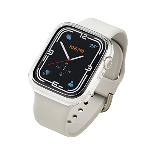 エレコム Apple Watch (アップルウォッチ) ケース バンパー 45mm [Apple Watch 8 7 対応] ハードバンパー クリア AW-21ABPPCR