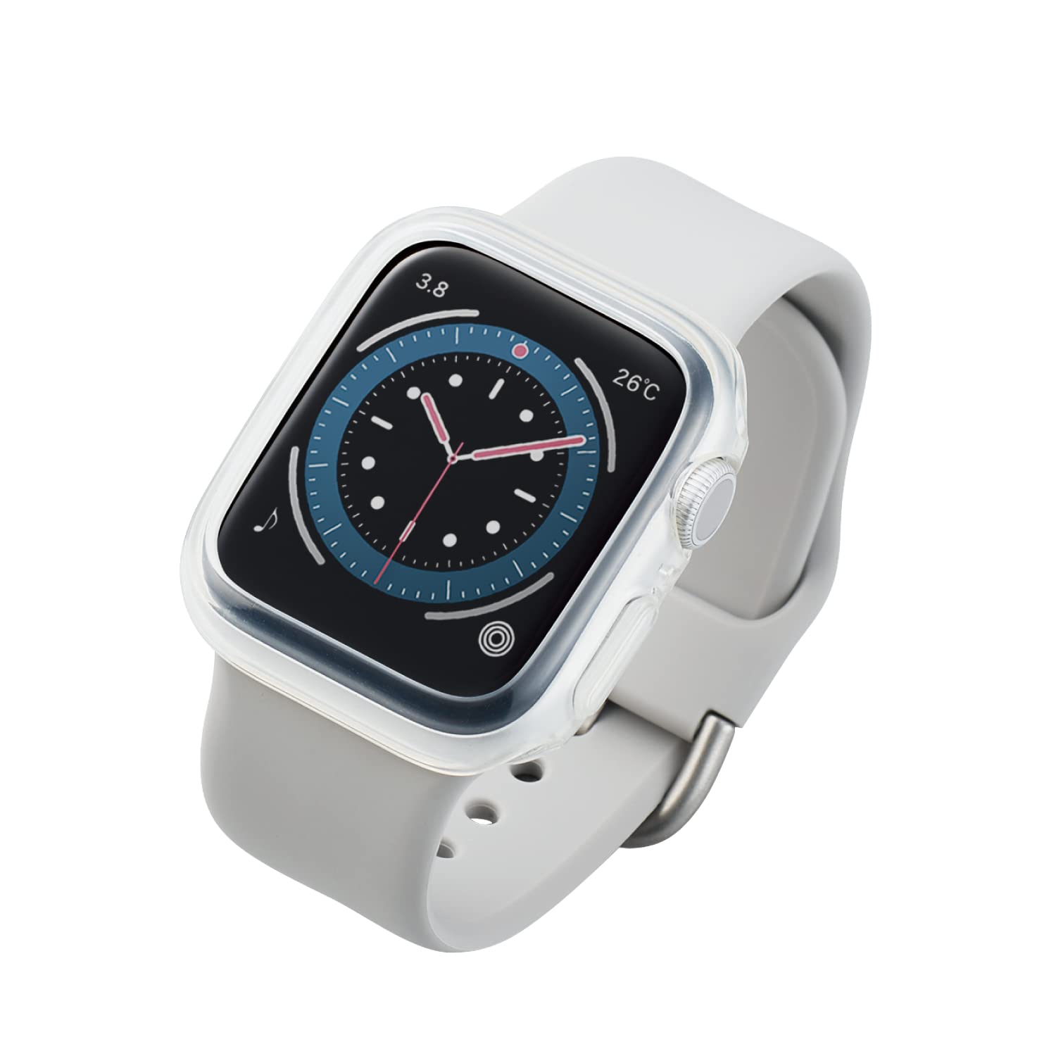 エレコム Apple Watch (アップルウォッチ) ケース バンパー 40mm [Apple Watch SE2 SE 6 5 4 対応] ソフト フィルム兼用可 透明 クリア AW-20SBPU