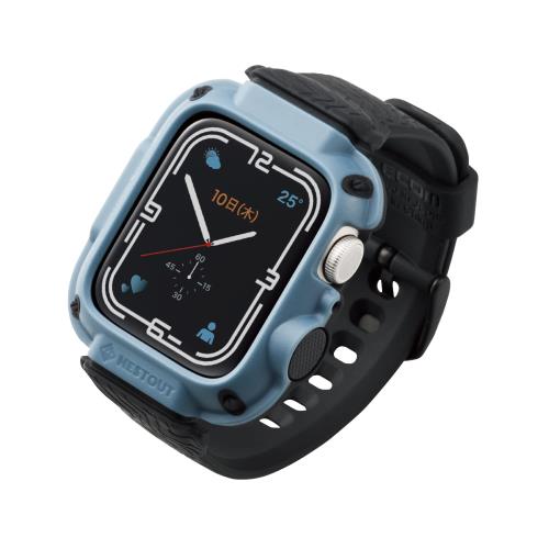 エレコム Apple Watch (アップルウォッチ) ケース バンパー バンド一体型 41mm [Apple Watch 8 7 対応] NESTOUTシリーズ 耐衝撃 衝撃吸収 米軍MIL規格 ス