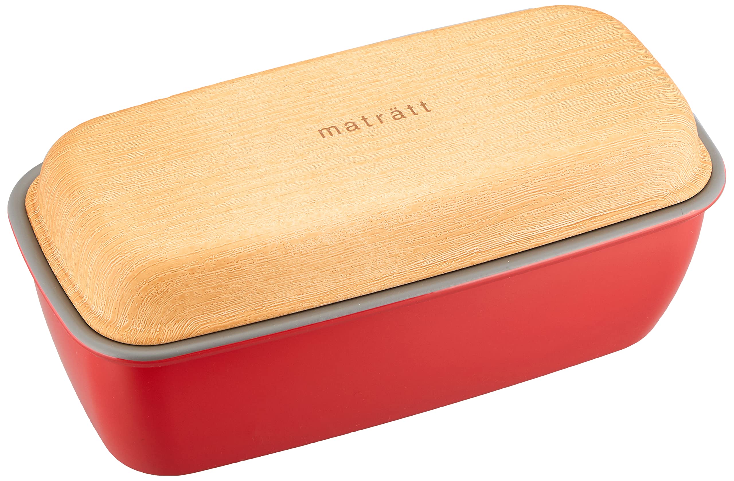 正和 Showa matratt 弁当箱 1段 長角エマリエランチ レッド 電子レンジ・食洗器対応 490ml 中子付 男性 女性 日本製 4979436