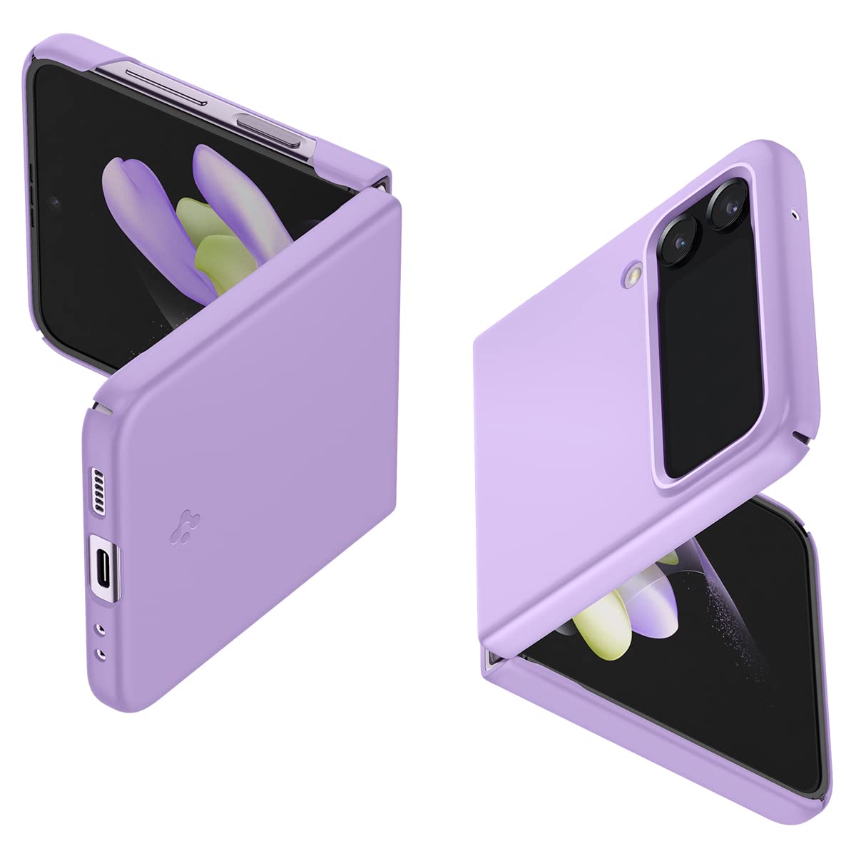 Spigen Galaxy Z Flip4 ケース マット 超軽量 超薄型 黄ばみ無し レンズ保護 [ 厚さ 0.8ｍｍ ] 重さ19g パーフェクト・フィット ワイヤレス充電対応 ギャラクシー Z 