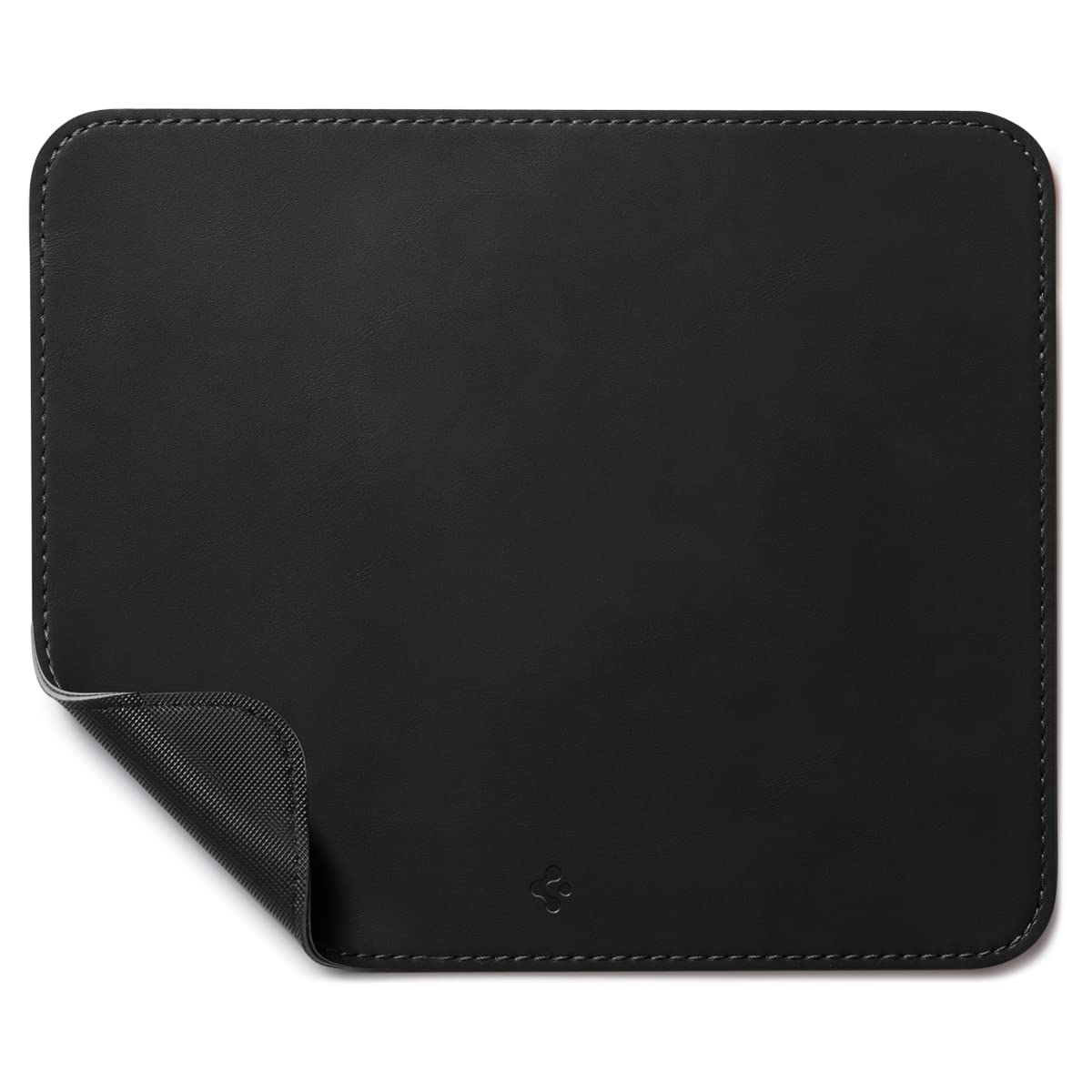 Spigen マウスパッド プレミアム PU レザー オフィス 防水 滑り止め 耐久性が良い LD301 (ブラック)
