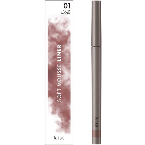 Ki SS(キス) ソフトムースライナー 01 ナッティモカ 0.35g まろやかブラウン パール配合 シアー くり出しタイプのアイライナー
