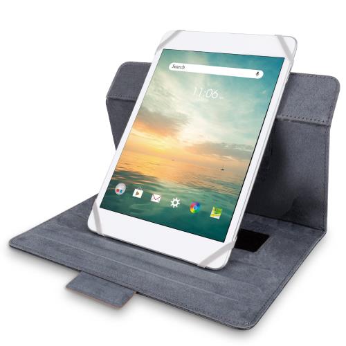 エレコム タブレット汎用ケース カバー 手帳型ケース ソフトレザー 360度 3アングル ハンドベルト ペンホルダー 7.0〜8.4インチ ブラック TB-08360NBK