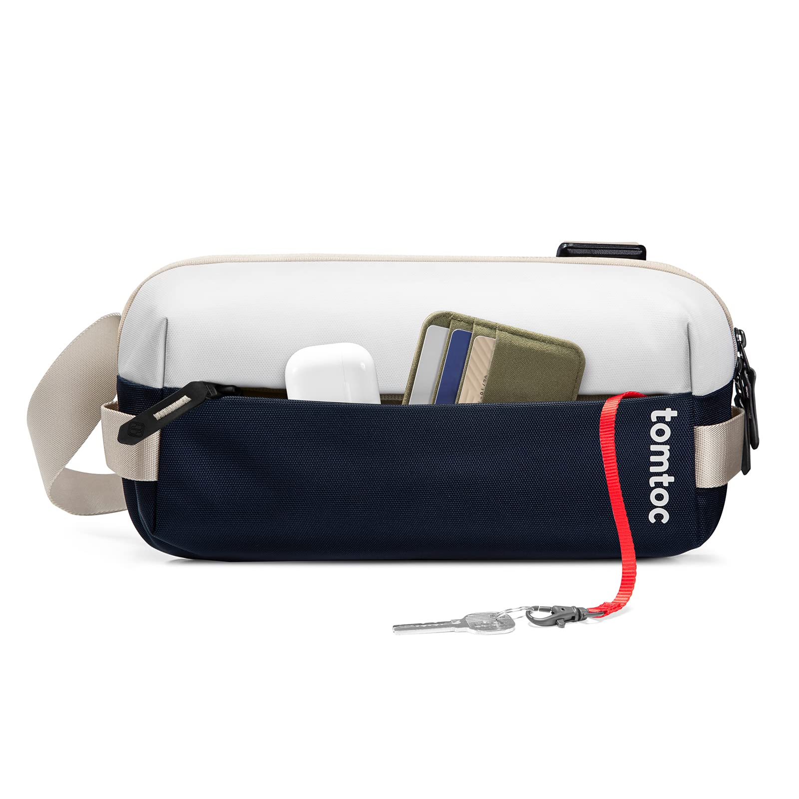 [tomtoc] ボディバッグ メンズ ワンショルダーバッグ 斜めがけ 小さめ 撥水 軽量 ミニショルダー 鞄 iPad mini対応 デイリーユース アウ