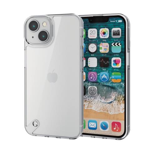 エレコム i Phone 14 / 13 ケース カバー ガラス 高硬度9H クリア PM-A22AHVCG1CR