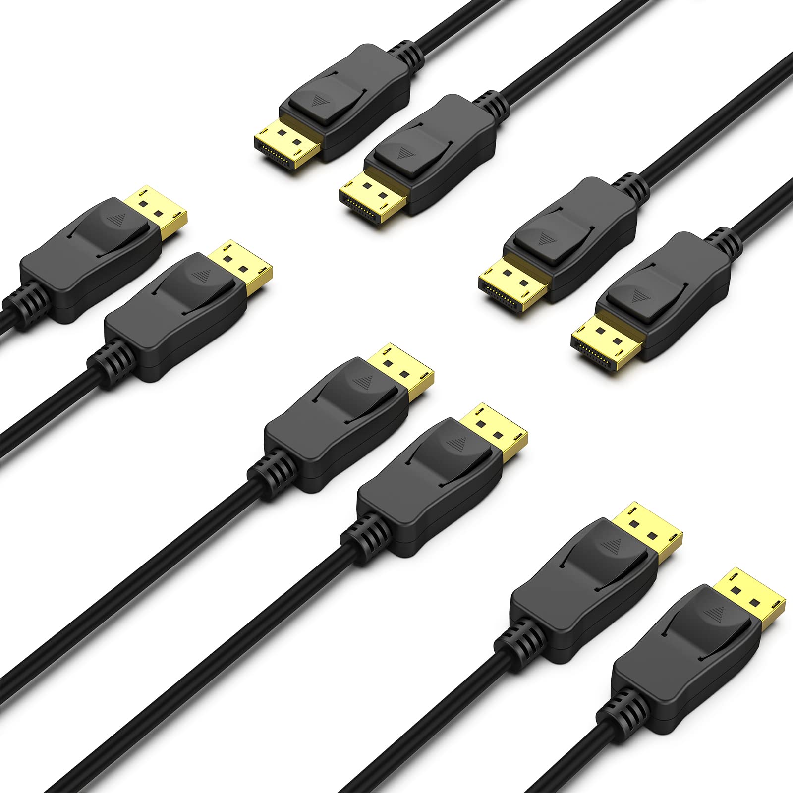 VESA認証済みBENFEI 5個 1.8m Display Port-Display Port ケーブル 4K @ 60Hz、2K @ 144Hz DP-DPオス-オスケーブル 、金メッキコード、を