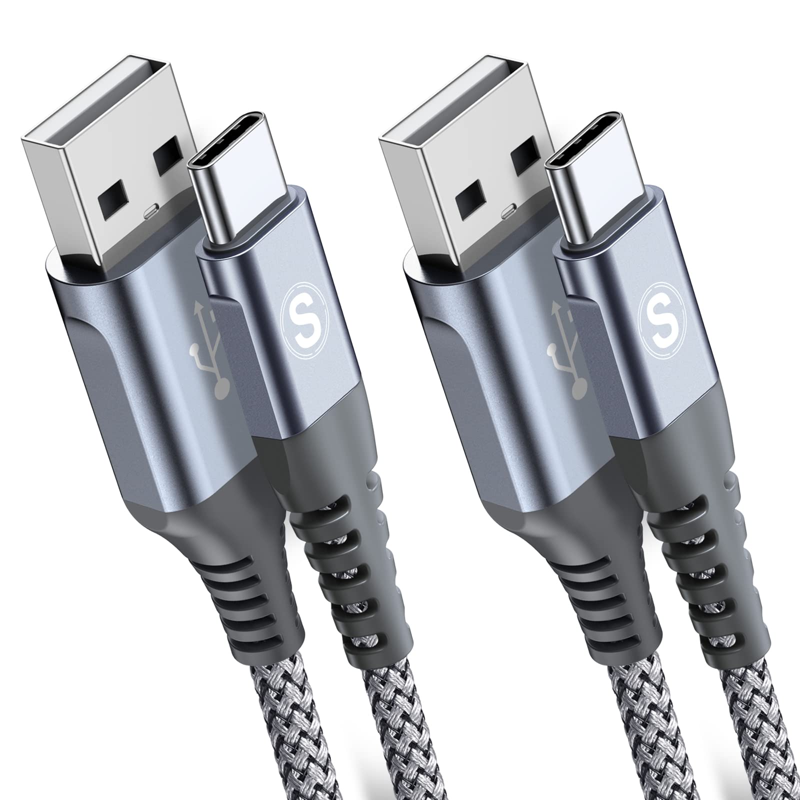 USB Type C ケーブル2m+6m/2本セットSweguard USB-A USB-C ケーブル3.1A QC3.0対応 急速充電 タイプc 充電ケーブルi Phone15 Pro Max, i