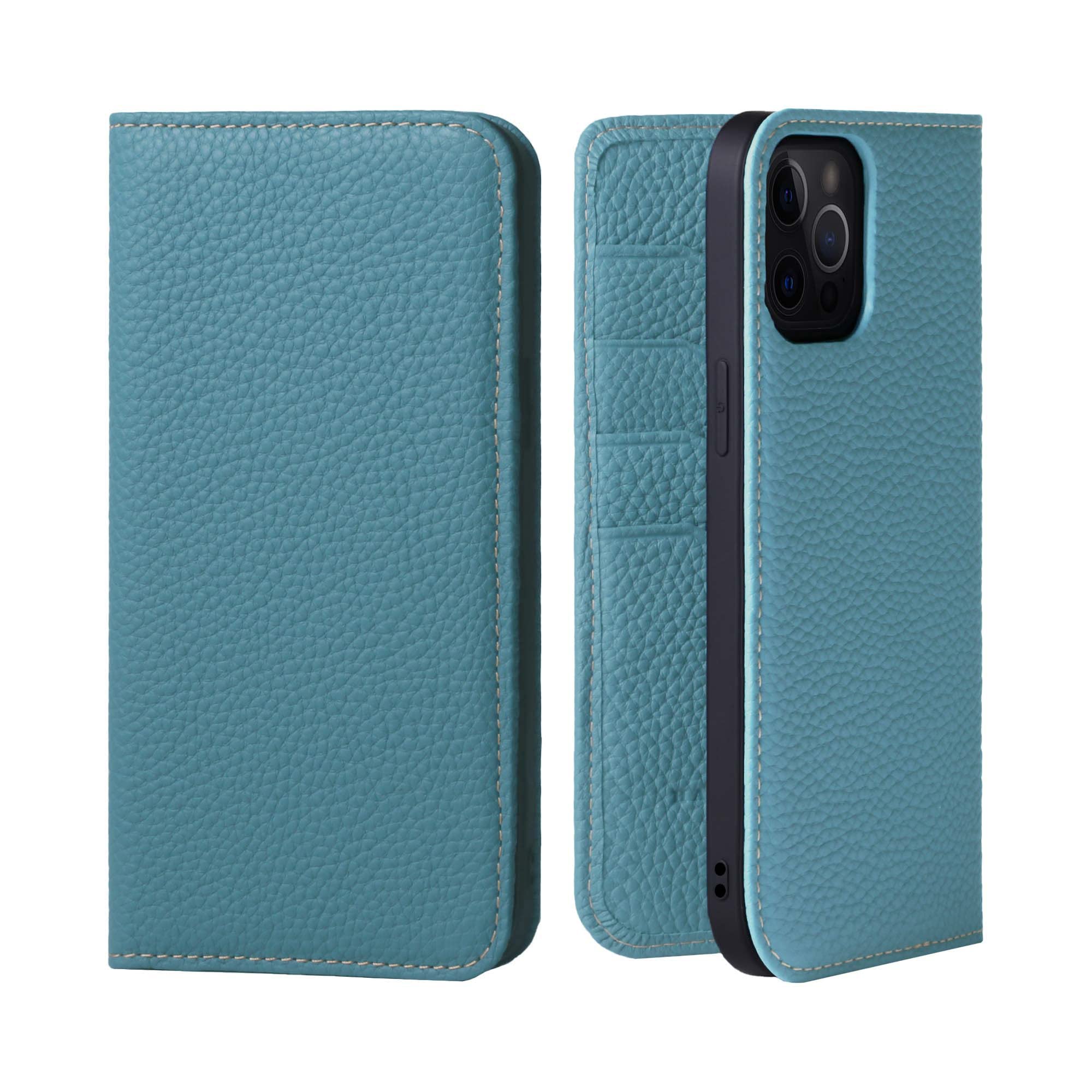 [HANATORA] i Phone 14 Pro Max ケース 手帳型 本革 シュリンクカーフレザー スマホケース 耐衝撃 磁石不使用 マグネットなし ハンドメイド ギフトにも最適品 ダイアリーケ