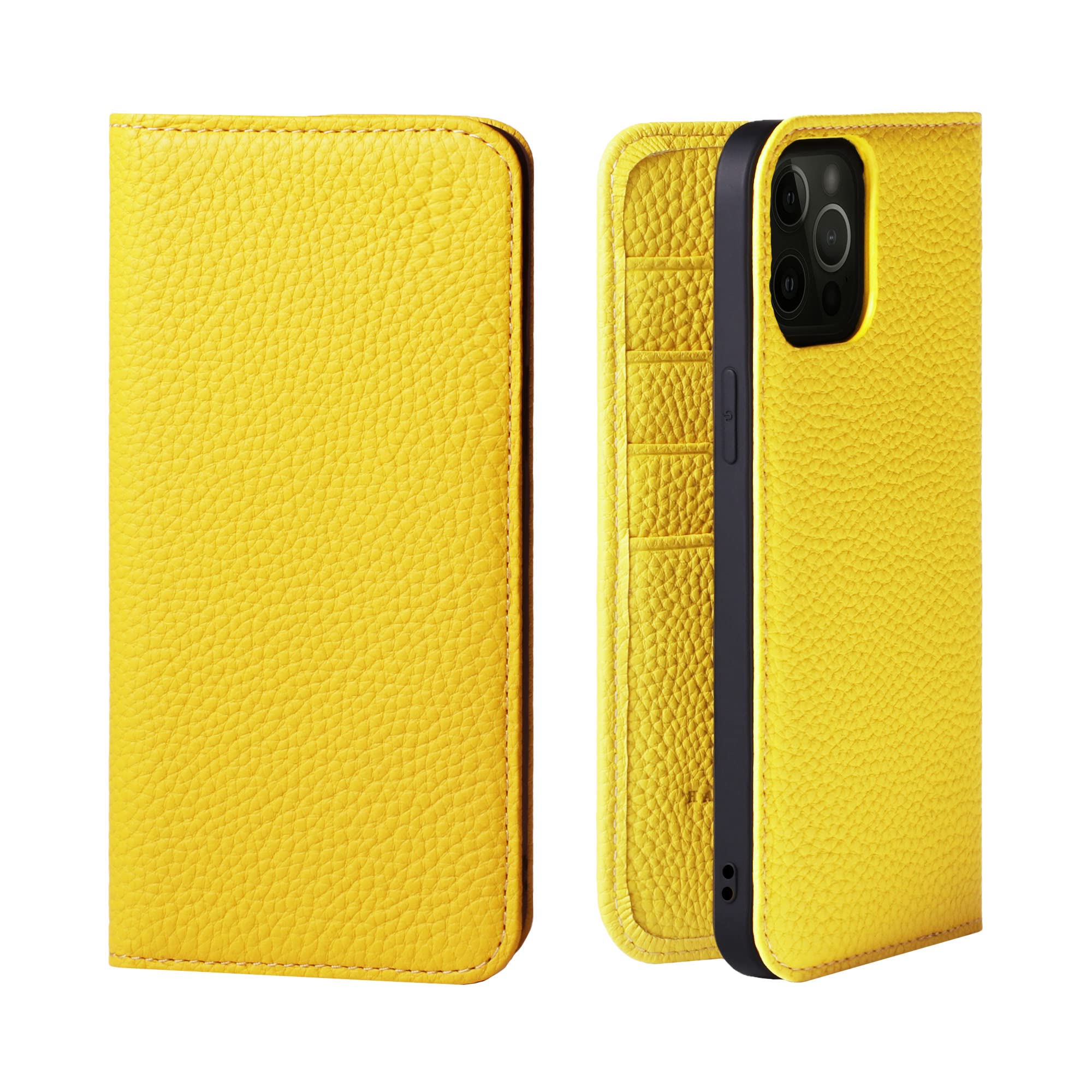 [HANATORA] i Phone 14 Pro Max ケース 手帳型 本革 シュリンクカーフレザー スマホケース 耐衝撃 磁石不使用 マグネットなし ハンドメイド ギフトにも最適品 ダイアリーケ