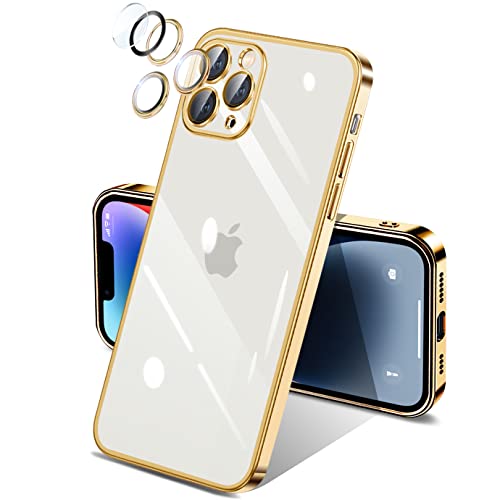 i Phone11 Pro ケース クリア 一体型 カメラ レンズ 保護 付き 透明 米軍MIL規格 落下防止 メッキ加工 耐衝撃 吸収 保護 頑丈 薄 型 軽量 黄ばみ防止 ワイヤレス magsaf