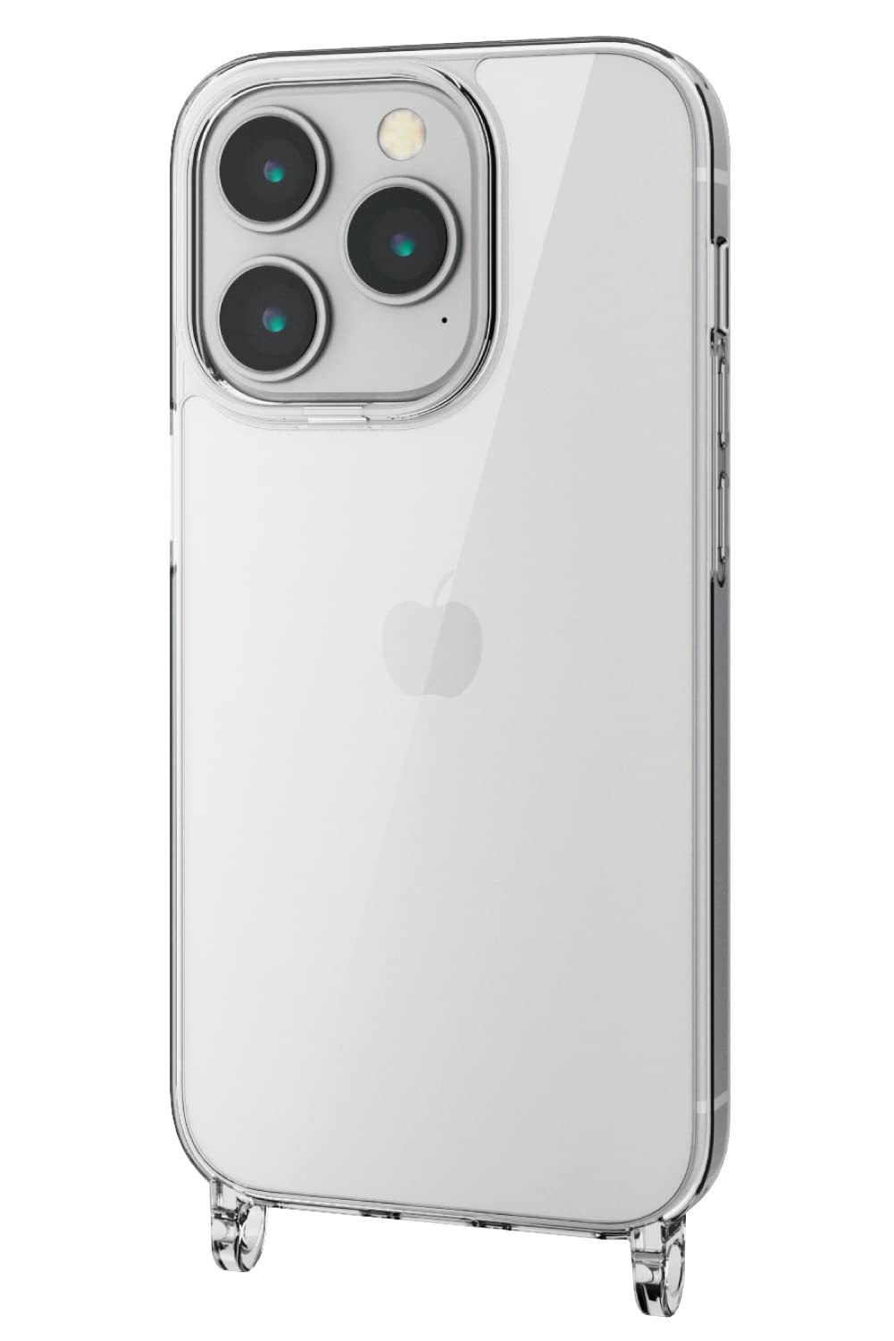 エレコム i Phone 14 Pro 用 ケース スマホショルダーストラップ用ホール付き TPU 耐衝撃 エアークッション ワイヤレス充電対応 別売りのストラップと組み合わせて、好みのスタイルに ク