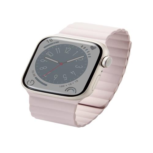 [エレコム] アップルウォッチ Watch バンド 41mm 40mm 38mm / SE2 SE 8 7 6 5 4 3 2 1 対応 シリコン マグネット 簡単装着 ピンク AW-41BDMAGP