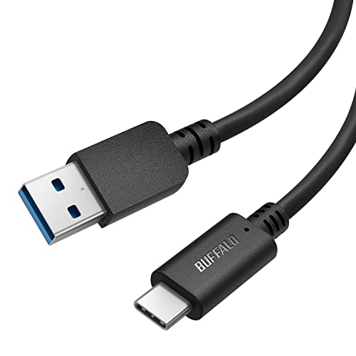 バッファロー USB Type C ケーブル USB-C USB-A 1.0m USB 3.2 (Gen1) 規格対応 充電 データ転送 i Phone 15 / 15 Pro スマホ タブレット ブ