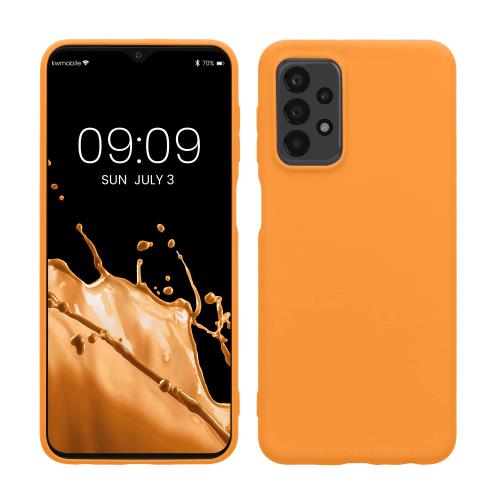 kwmobile スマホケース Samsung Galaxy A23 4G / 5G対応 ケース - 耐衝撃 滑り止め ソフト TPU シリコン - フルーティー オレンジ