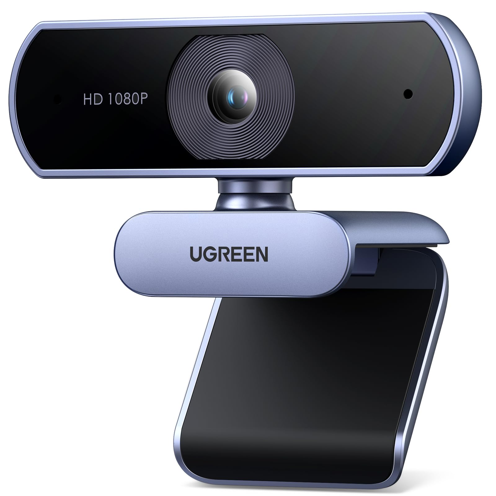 UGREEN Webカメラ ウェブカメラ 1080P@30Hz 200万画素 85°超広視野角 マイク内蔵 自動光補正 クリップ/スタンド式 プラグプレイ パソコンカメラ Windows 7/8/8.