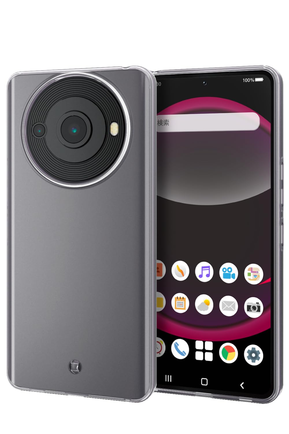 エレコム AQUOS R8 pro (SH-51D) ケース ソフト TPU 透明 弾力性 頑丈 ワイヤレス充電対応 ストラップホール付き [細部まで緻密にフィットする極み設計] クリア PM-S23